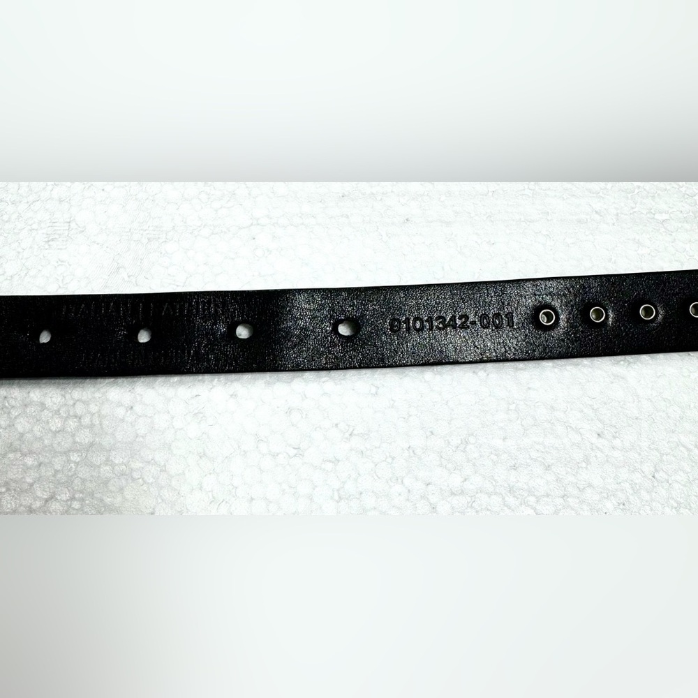 Leather Black Studded Belt with Pearls Classic - Picture 7 of 14